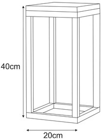 Nowoczesny niski stojak na kwiaty 40 cm - Ingo 3X