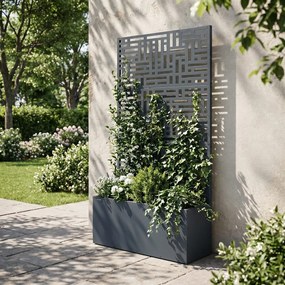 Metalowa pergola z donicą Rose 90 × 30 × 180 cm, kolor antracyt