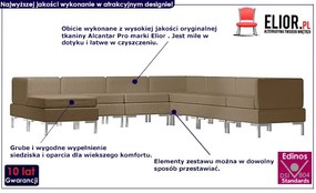 8-częściowy brązowy zestaw wypoczynkowy - Marsala 8D