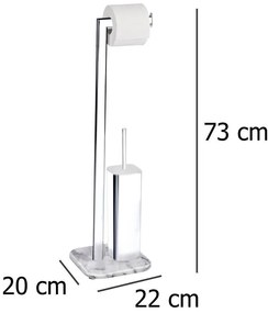 Stojak na papier toaletowy i szczotkę do WC, ONYX- 2w1, WENKO
