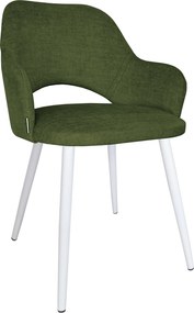 Krzesło Milano tkanina Vogue noga metalowa : Kolor nogi - Biały stożek, Kolor tkaniny - VOGUE - VOGUE 11, Typ siedziska - Siedzisko stałe
