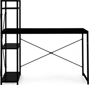 Biurko z regałem LOFTY 120x60 cm, czarne