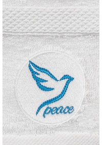 Białe bawełniane ręczniki zestaw 2 szt. frotte Peace – Foutastic