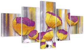 Obraz - Ilustracja kwiatów (125x70 cm)