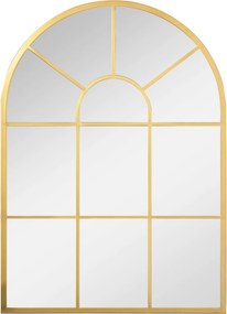 HOMCOM Lustro Okienne z Metalową Ramą, 70 x 50 cm, Złoty