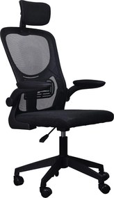 Fotel obrotowy AXEL ergonomiczne krzesło biurowe z siatką i zagłówkiem – wygodne krzesło do pracy