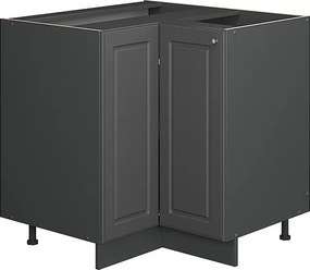 Szafka narożna anthrazit-gold landhaus 80.5x51.6x82 fame-line