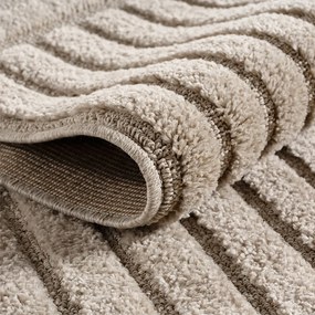 Dywan nowoczesny Art 3D Kwadraty beżowy 200 cm x 200 cm  koło