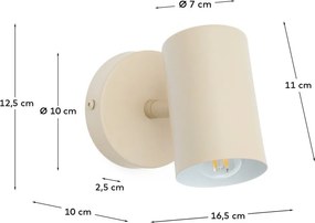 Beżowy metalowy kinkiet Manie – Kave Home