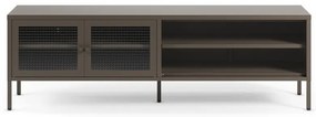 Szara metalowa szafka pod TV 160x50x35 cm Layna – Marckeric