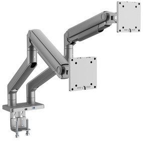 Metalowy uchwyt na dwa monitory JAKE, szary