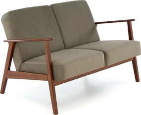 2-osobowa sofa do salonu z drewnianymi podłokietnikami Milano 2S Halmar