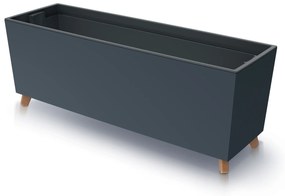 Donica ogrodowa z wkładem Urbi Case 77 x 23,5 x 30 cm antracytowy PROSPERPLAST