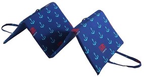 Niebieska ogrodowa poduszka do siedzenia na leżak 49x137 cm Anchors – B.E.S.