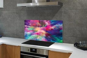 Panel szklany do Kuchni Tęczowa Symfonia Fraktali