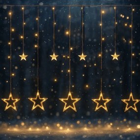 Dekoracja świąteczna - świecące gwiazdki,150LED, ciepła biel