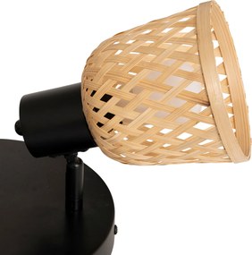 Lampy sufitowe LIO 3 klosze z plecionego bambusa, 3 x Ø 25 cm