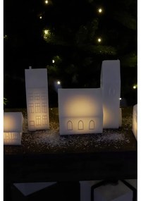 Biała dekoracja świetlna na baterie Copenhagen Half-Timbered House – Sirius