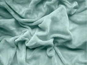 PrzytulneMieszkanie.pl Prześcieradło z mikropluszu SOFT 180x200 cm miętowe