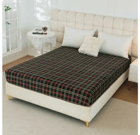 PrzytulneMieszkanie.pl Prześcieradło z mikropluszu GLENMOORE 160x200 cm zielone