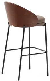 Brązowy hoker (wysokość siedziska 77 cm) Eamy – Kave Home
