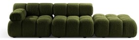 Zielona sofa modułowa z materiału bouclé 288 cm Bellis – Micadoni