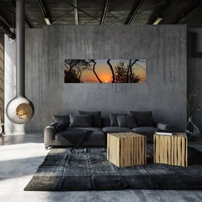 Obraz zachodu słońca (170x50 cm)