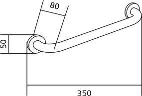 Mexen poręcz ścienna 35 cm, czarna - 70101630-70
