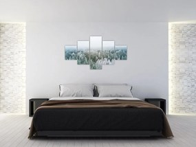 Obraz - Ośnieżone szczyty lasów (125x70 cm)