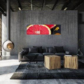 Obraz pokrojonych grejpfrutów (170x50 cm)