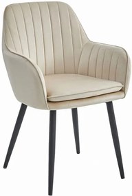 Komplet 2 beżowych krzeseł z podłokietnikami M9-W85