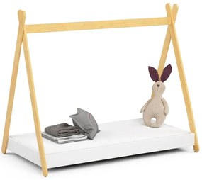 Białe łóżko dziecięce namiot tipi H7-B72