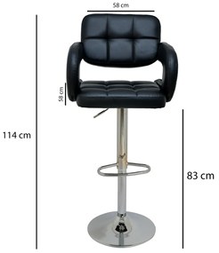 Krzesło barowe Burocci Cappa Black