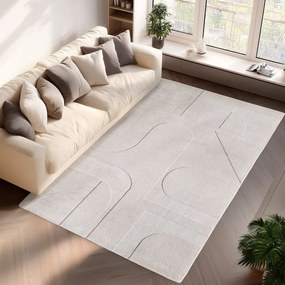 Kremowy dywan odpowiedni do prania 200x290 cm Pompei 1614 – Ayyildiz Carpets