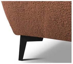 Tapicerowane łóżko dwuosobowe ze stelażem i schowkiem 140x200 cm w kolorze terakoty Makapu – Makamii