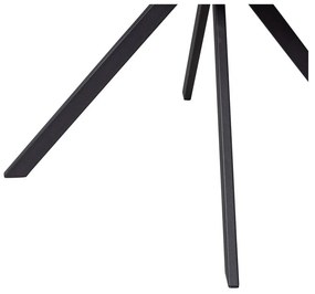 Koniakowy tapicerowany fotel jadalniany z podłokietnikami Fenne – WOOOD