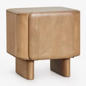 Szafka Nocna Prostokątna 50x45 Cm Z Drewna Mango Miller Drewno Mango - Sklum