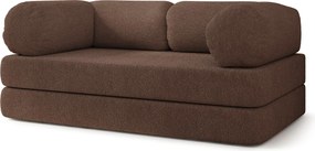 Masseno Sofa piankowa EIREN z funkcją spania, Kanapa z pianki do salonu, Bezmontażowa, Tkanina bucle – Brązowy QUELLE 25