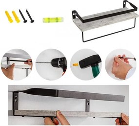 STILISTA Zestaw 2 półek ściennych Volato Duo, 40 cm, biały