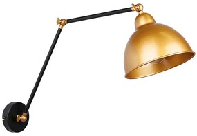 Nowoczesny czarny kinkiet regulowany - K452-Tyrso