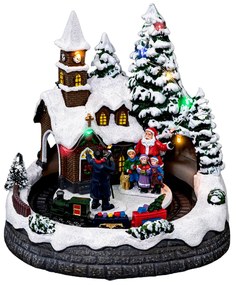 Szopka bożonarodzeniowa Kościółek, z oświetleniem LED