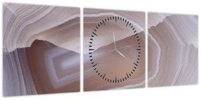 Obraz - Marmurowy agat (z zegarem) (90x30 cm)