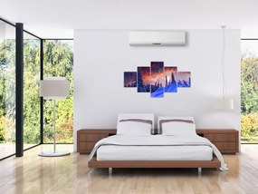 Obraz - Zimowy zmierzch (125x70 cm)