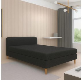 Łóżko tapicerowane BRISBANE 110x200 cm czarne