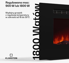 Klarstein Galeras Smart kominek elektryczny, 2 stopnie grzania, 16 – 30°| technologia IOT