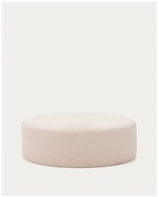 Jasnoróżowy puf z materiału bouclé Kaeli – Kave Home