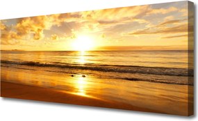 Obraz na płótnie Odblaski Słońca na Falach