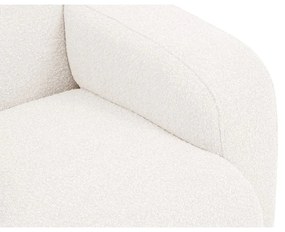 Biały fotel z materiału bouclé Molino – Micadoni Home