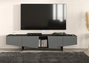 Nowoczesna szara szafka RTV z szufladami WING / szer. 200 cm