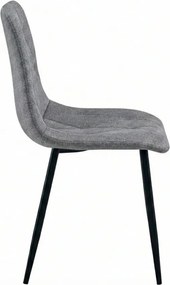 Szare krzesło LIBRA PLATINUM GREY z czarnymi nogami